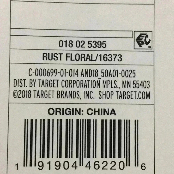 A New Day Smocked Tank Top Rust Floral V-Neck Tie - Picture 4 of 5